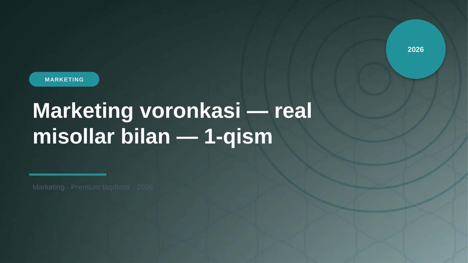 Marketing voronkasi — real misollar bilan — 1-qism 1