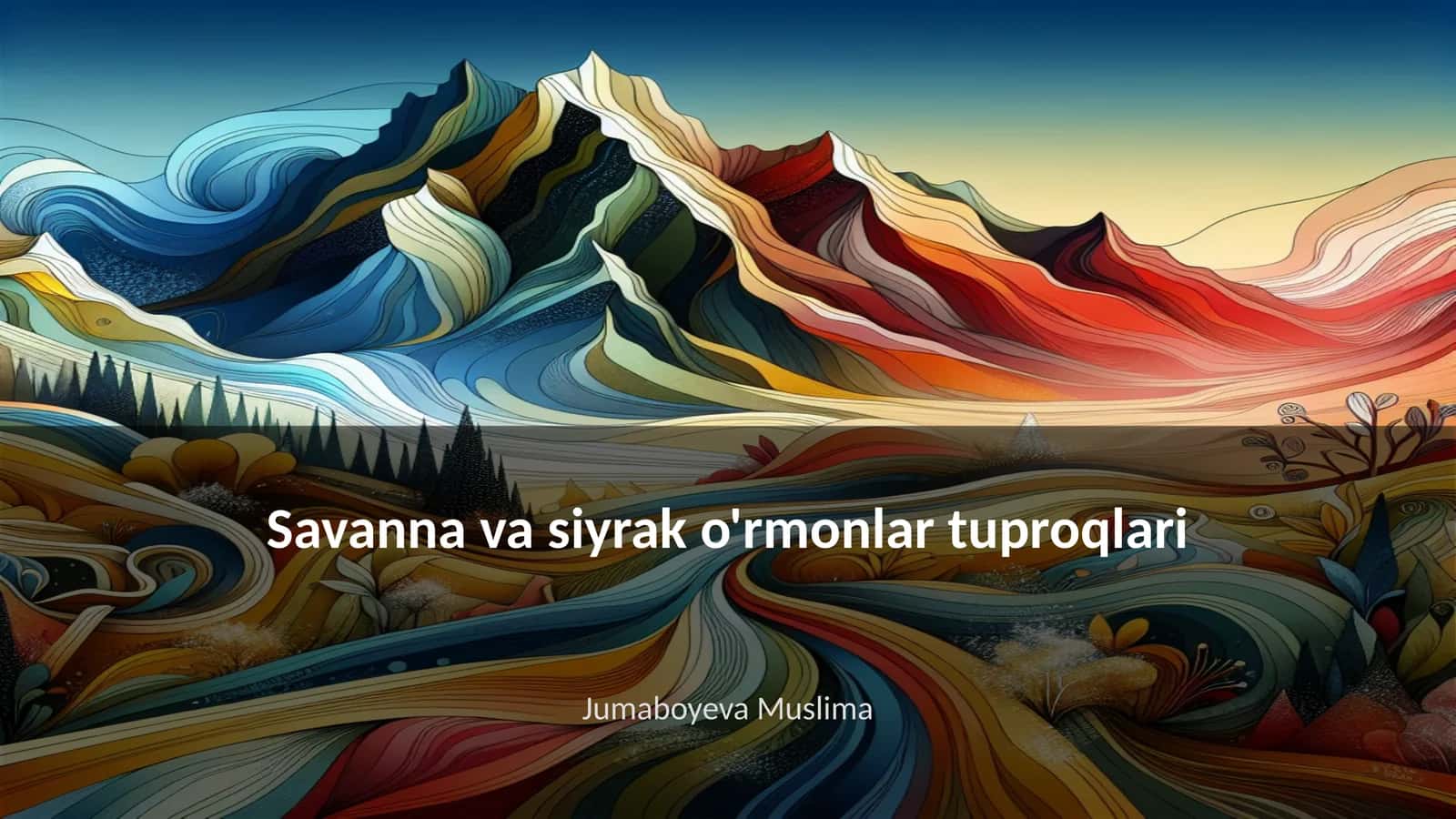 Savanna va siyrak o'rmonlar tuproqlari 1