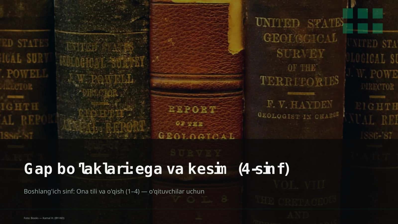 Gap bo'laklari: ega va kesim (4-sinf) 1