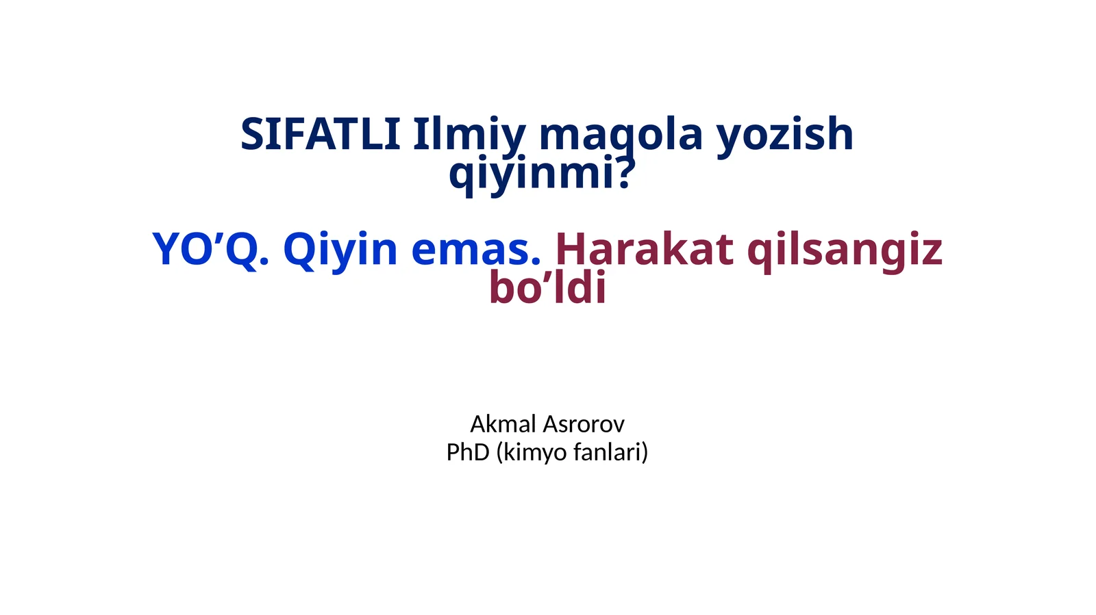 SIFATLI Ilmiy maqola yozish 1