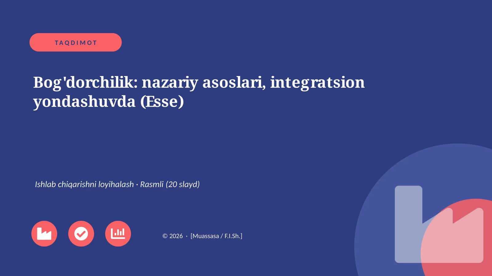 Bog'dorchilik: nazariy asoslari, integratsion yondashuvda (Esse) 1