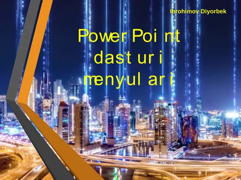 PowerPointdasturimenyulari 1