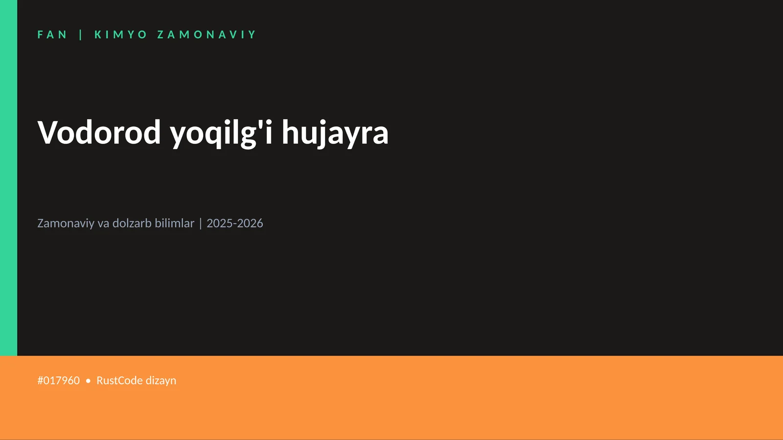 Vodorod yoqilg'i hujayra 1