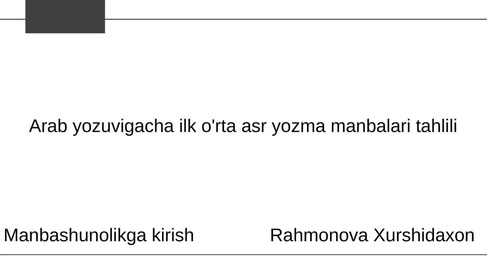Arabyozuvi gachail ko'rta asr yozuvlaritahlili 1