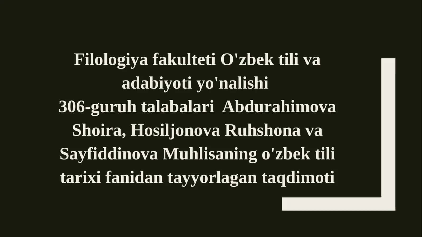 Eski oʻzbek adabiy tili (XIV-XIX) davri fonetikasi 1