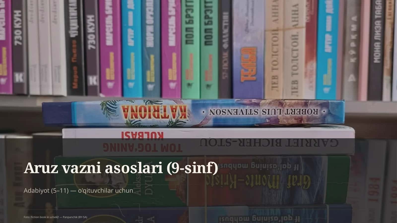 Aruz vazni asoslari (9-sinf) 1