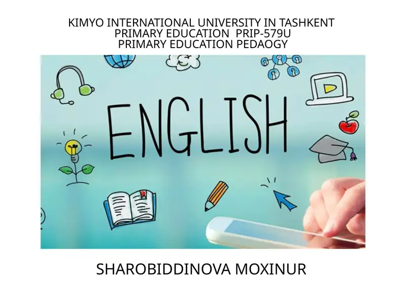 PRIMARY EDUCATION PEDAOGY 1