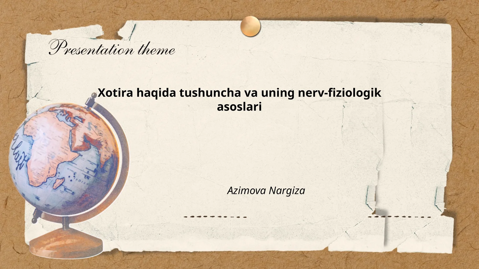 Xotira haqida tushuncha va uning nerv-fiziologik asoslari 1