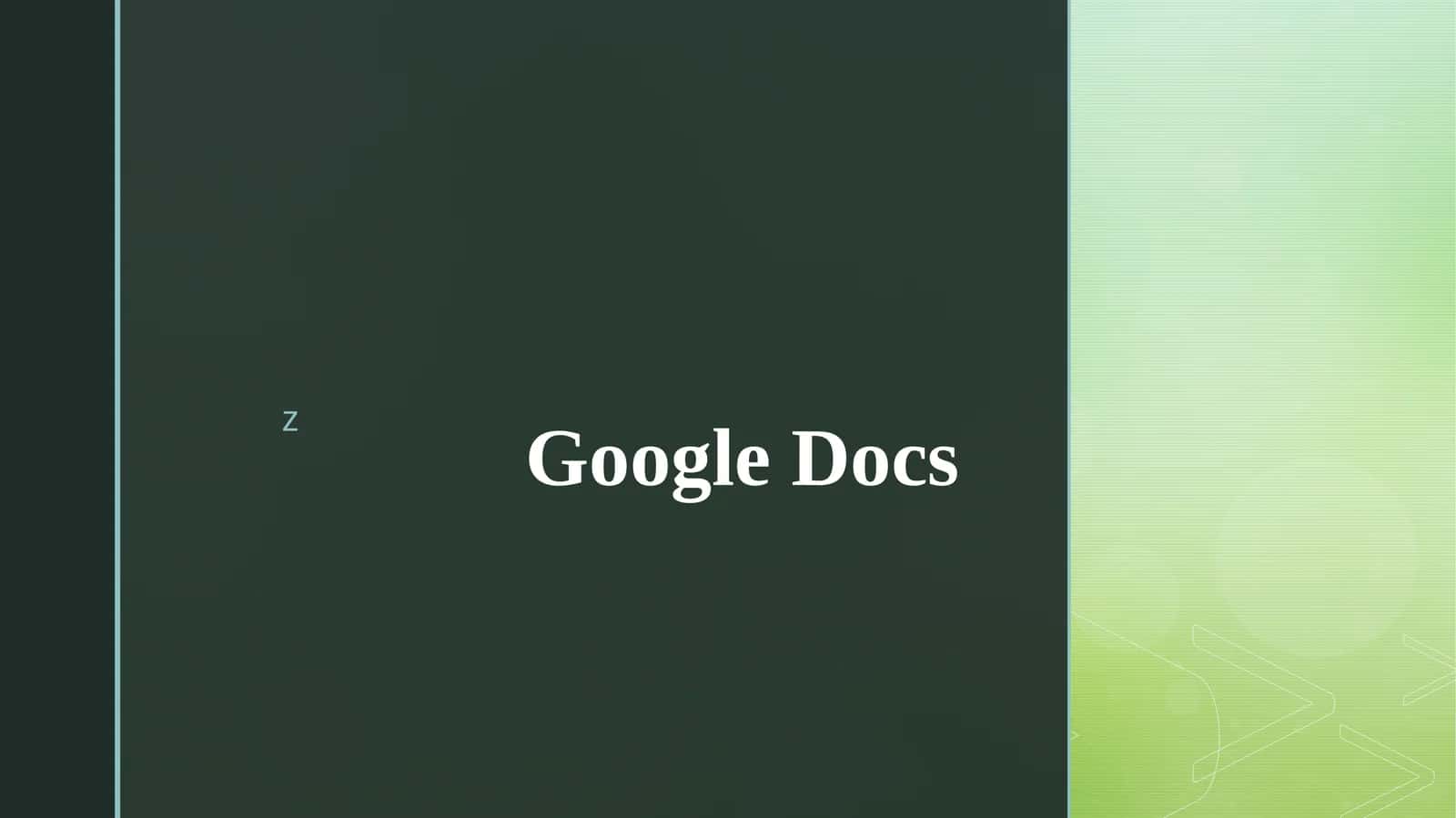 Google Docs 1