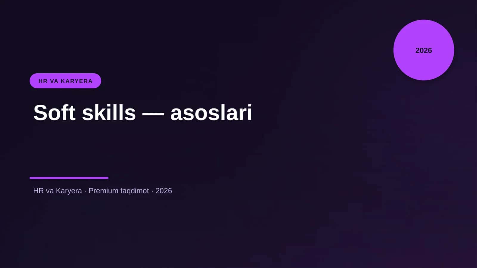 Soft skills — asoslari 2