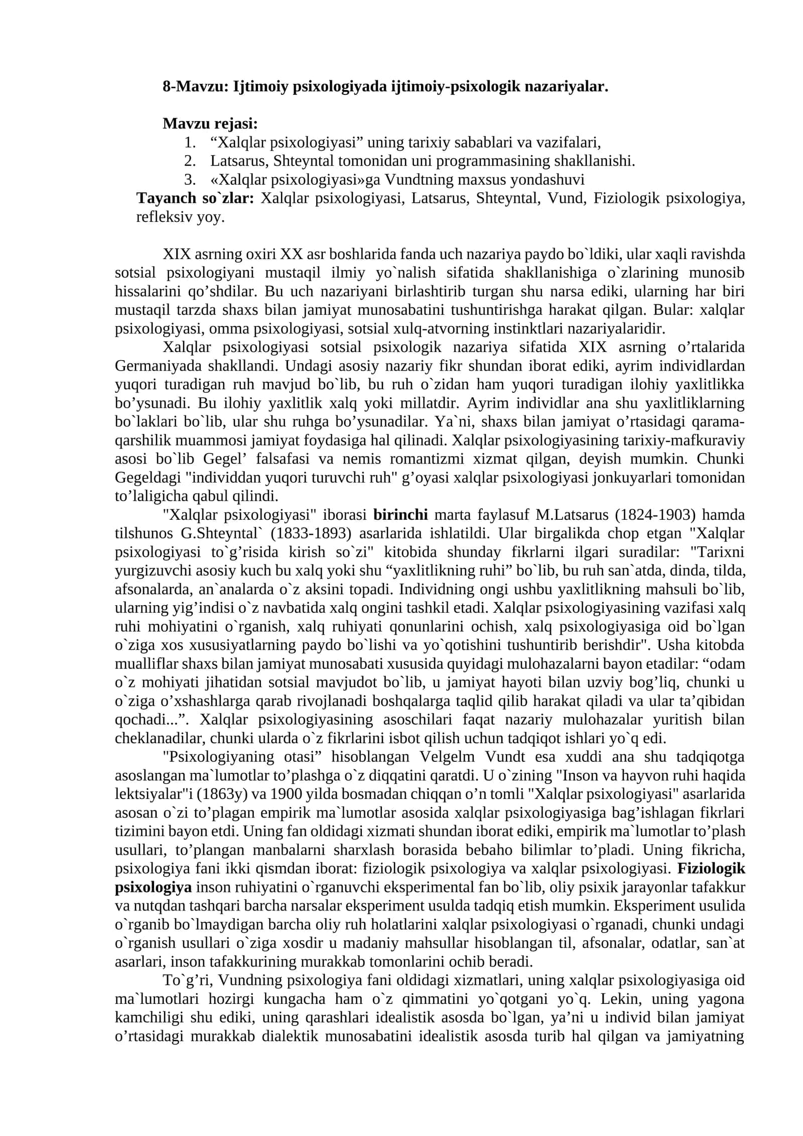 Ijtimoiy psixologiyada ijtimoiy-psixologik nazariyalar 1