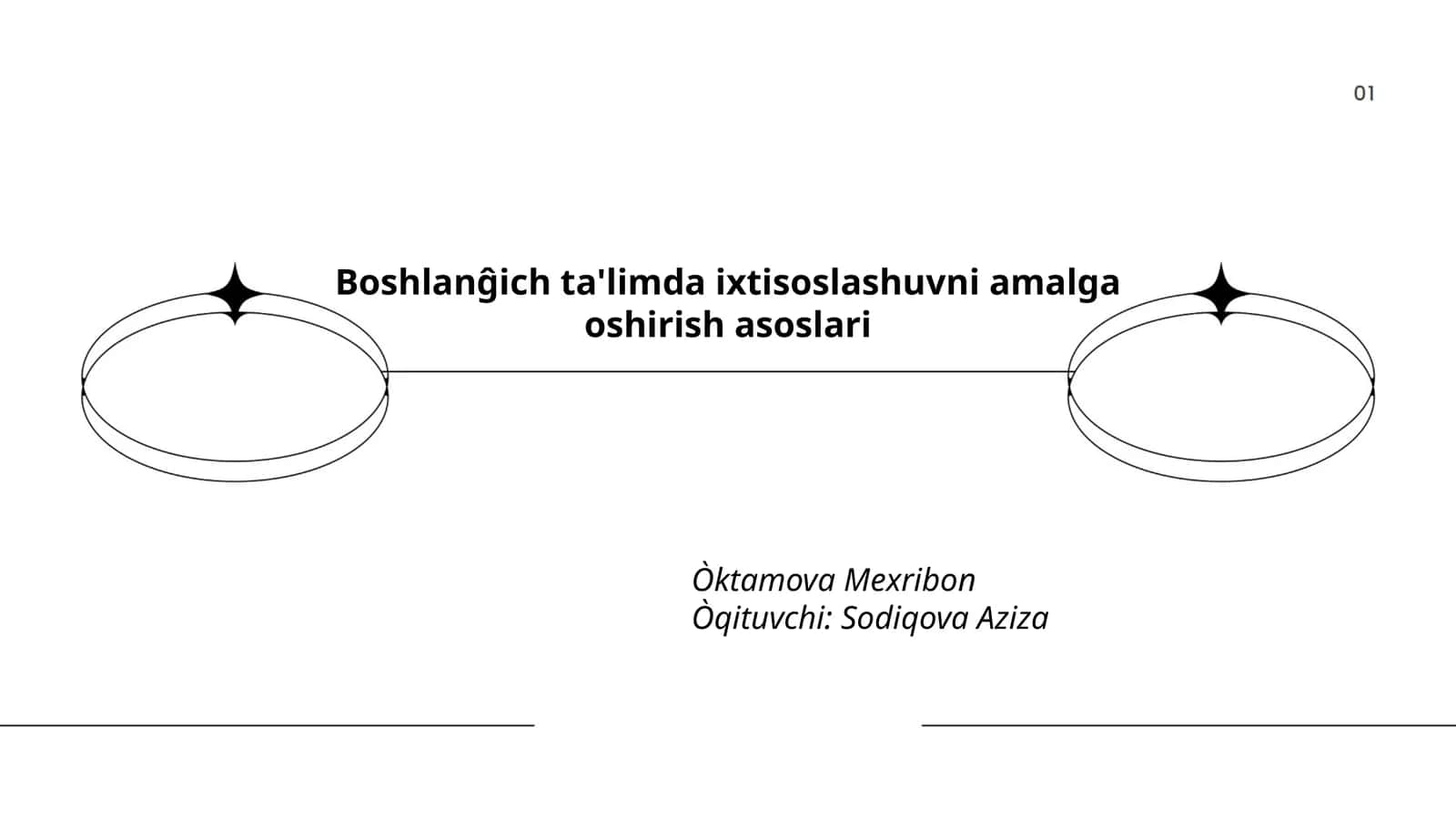 Boshlanĝich ta'limda ixtisoslashuvni amalga oshirish asoslari 1