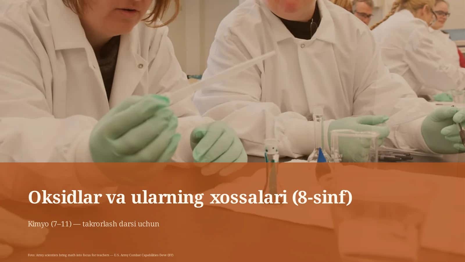 Oksidlar va ularning xossalari (8-sinf) 2