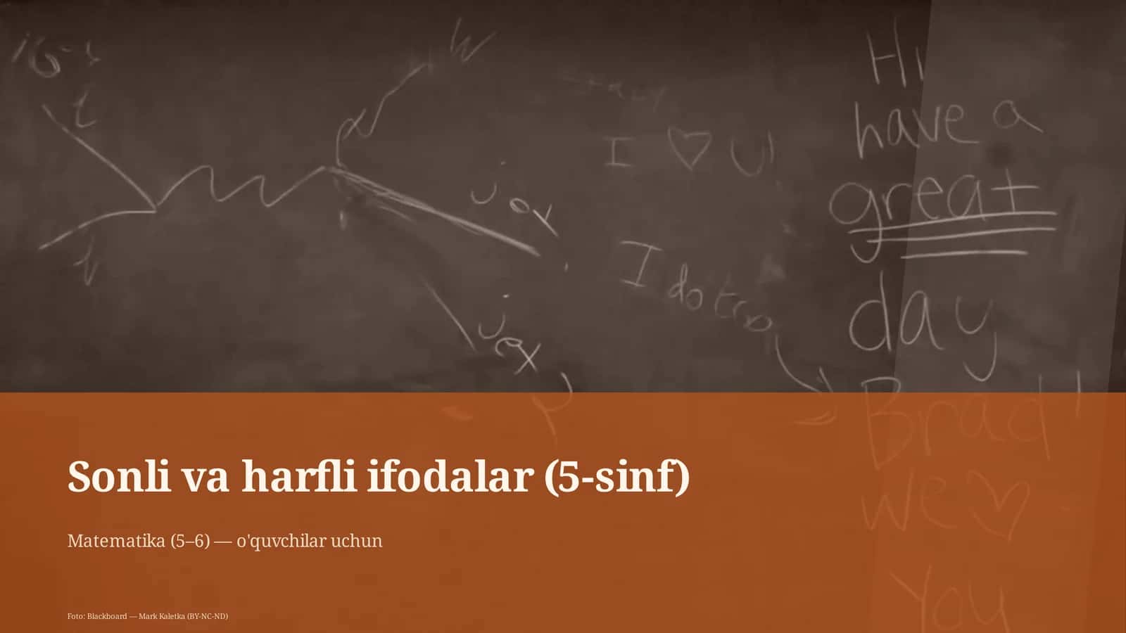 Sonli va harfli ifodalar (5-sinf) 1