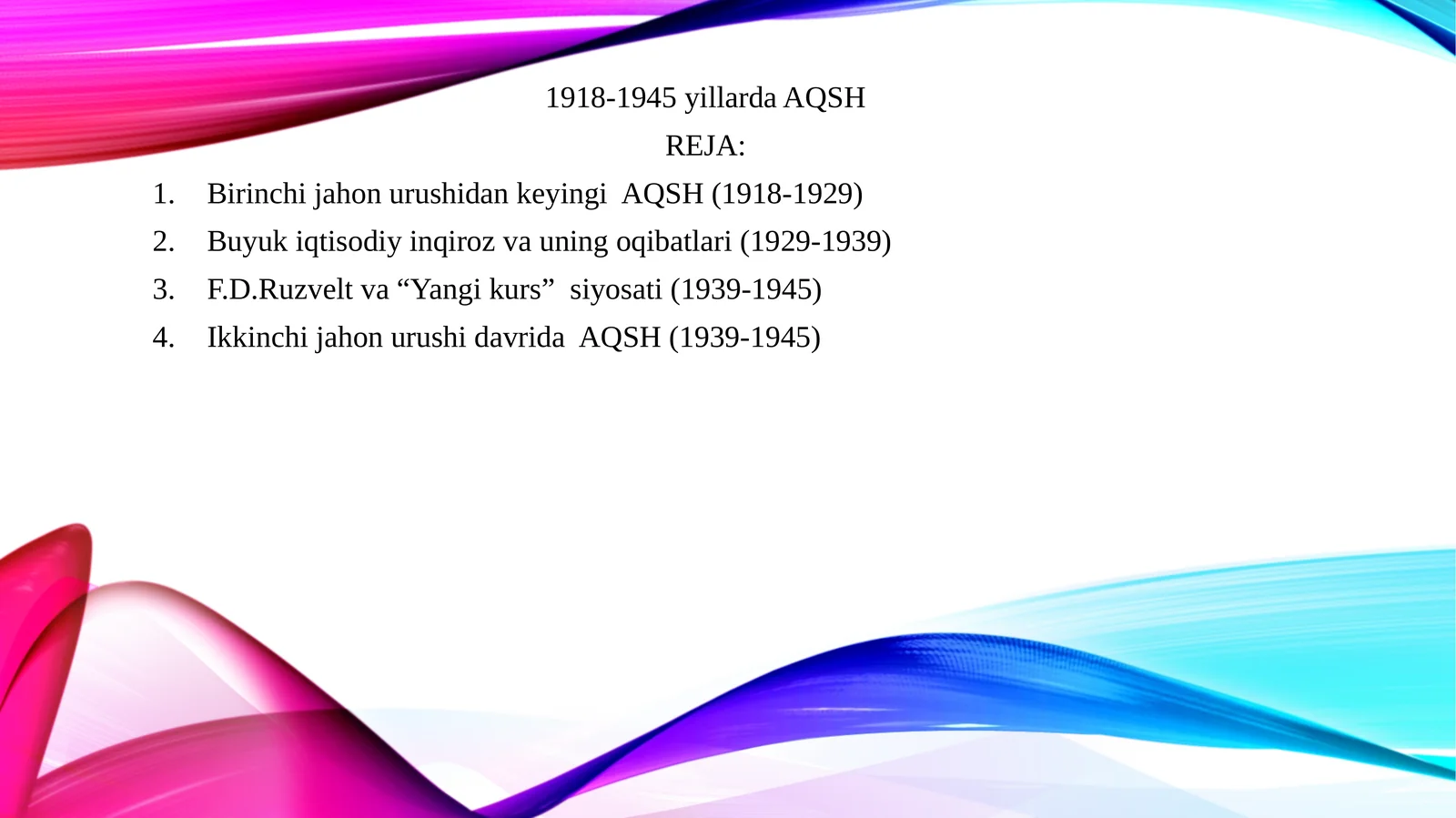 1918-1945 yillarda AQSh 1