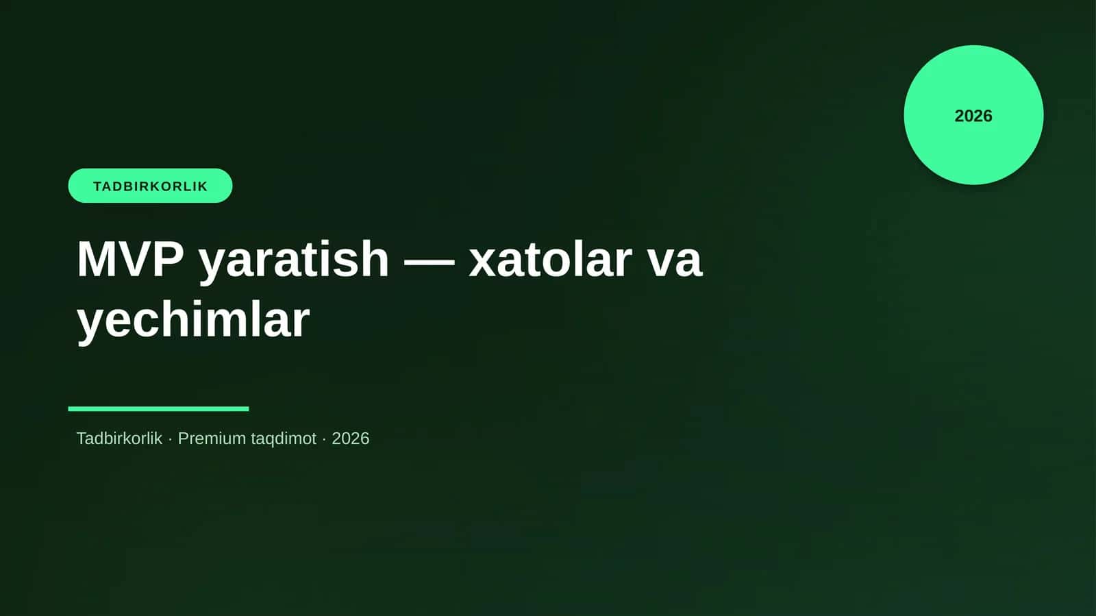 MVP yaratish — xatolar va yechimlar 1