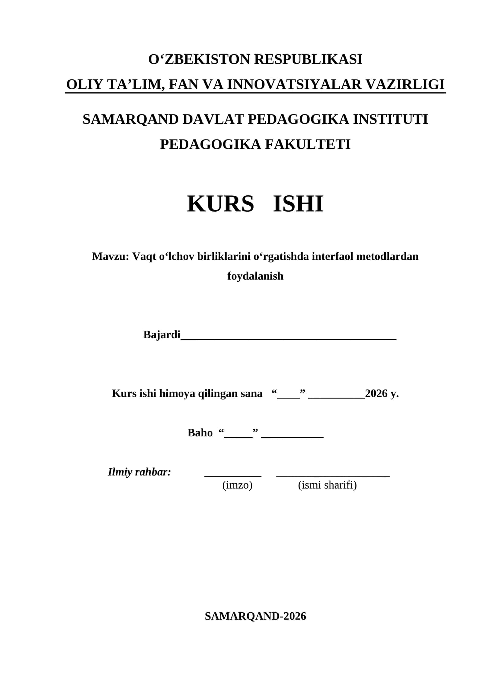 Vaqt o‘lchov birliklarini o‘rgatishda interfaol metodlardan foydalanish 1