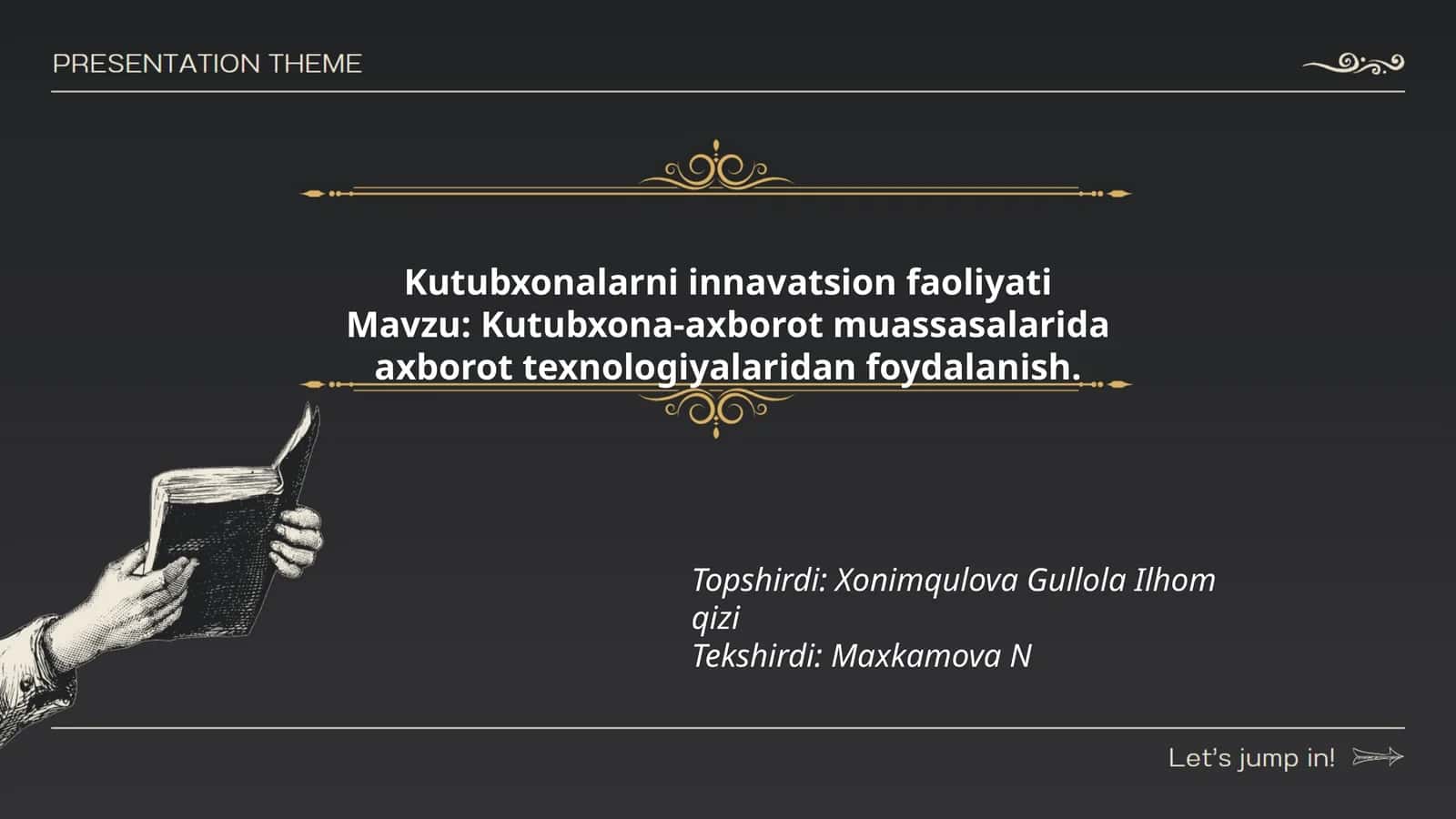 Kutubxonalarni innavatsion faoliyati 1