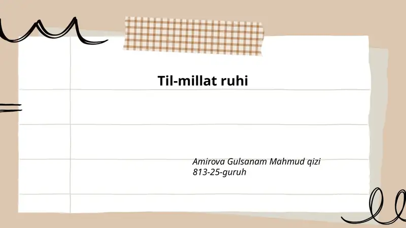 Til-millat ruhi 1
