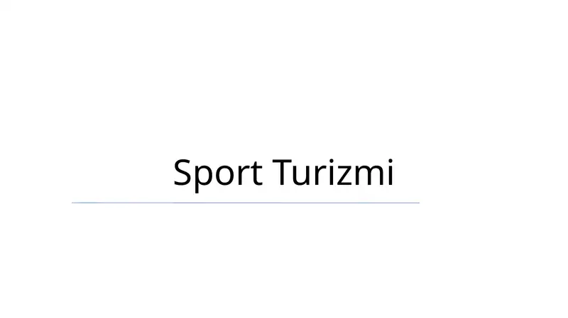 Sport Turizmi 1
