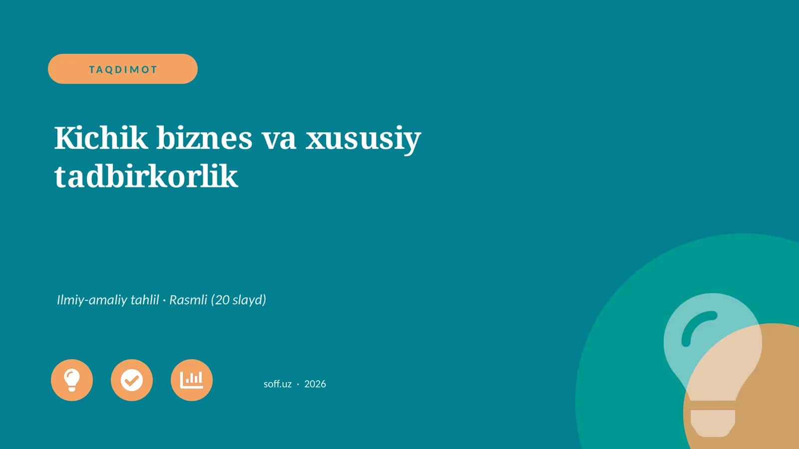 Kichik biznes va xususiy tadbirkorlik Ilmiy-amaliy tahlil 1