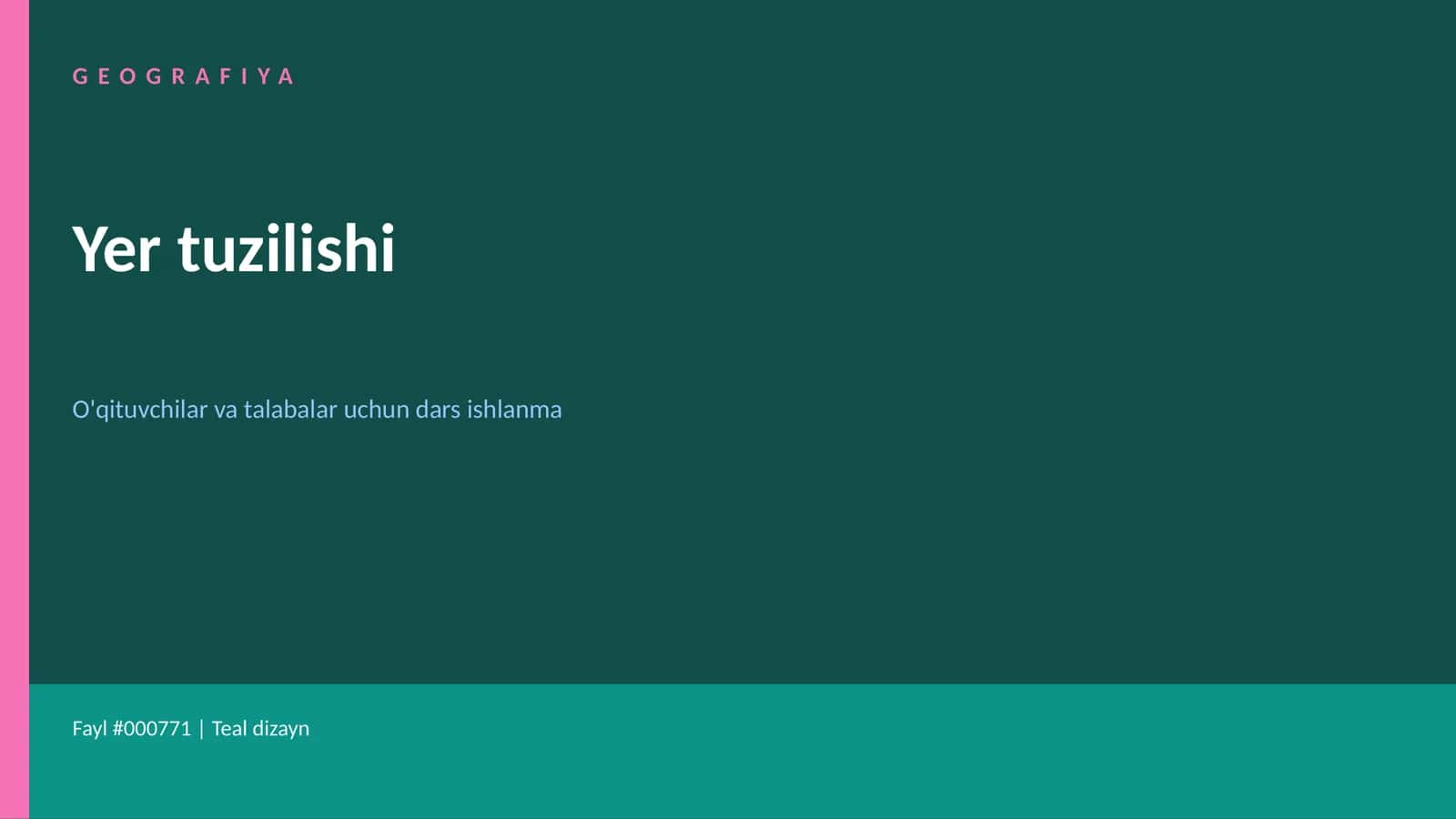 Yer tuzilishi 1