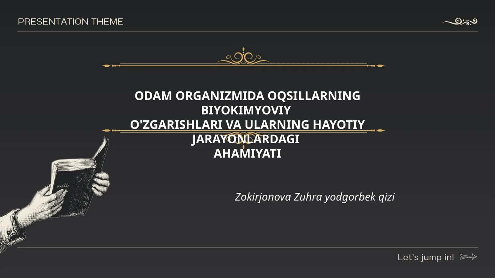 ODAM ORGANIZMIDA OQSILLARNING BIYOKIMYOVIY O'ZGARISHLARI VA ULARNING HAYOTIY JARAYONLARDAGI AHAMIYATI 1