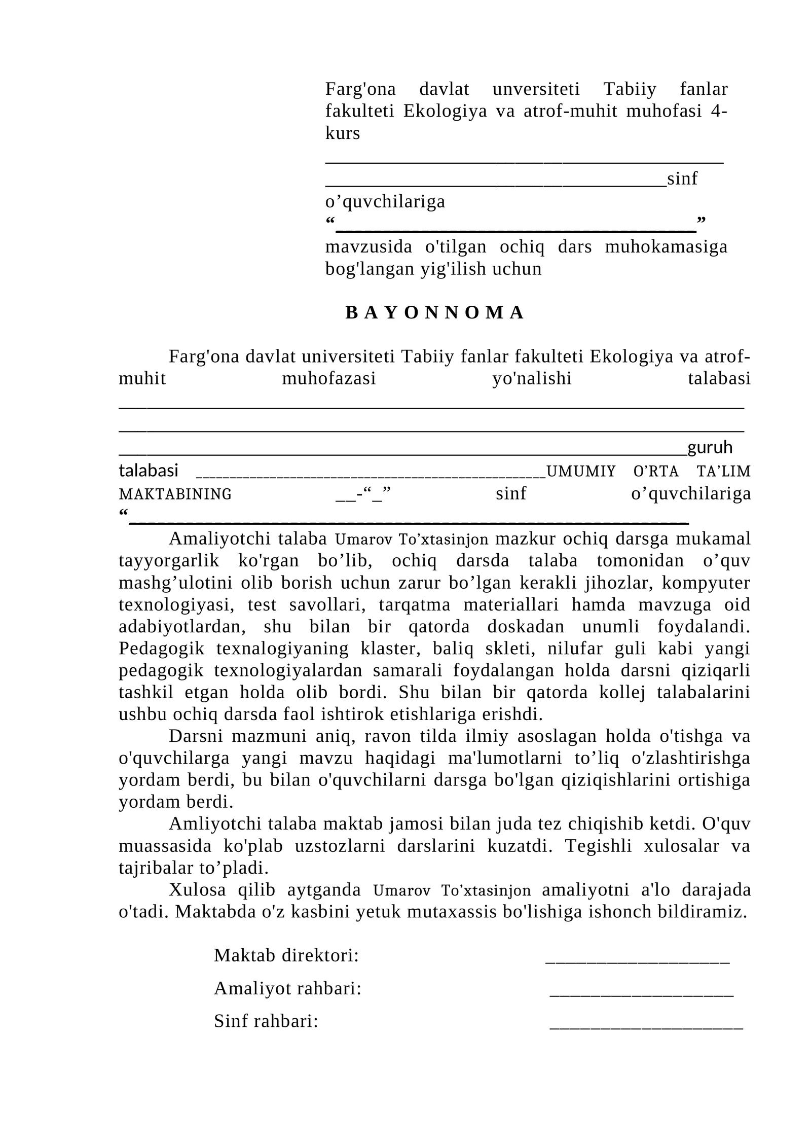 ochiq dars bayonnomasi 1