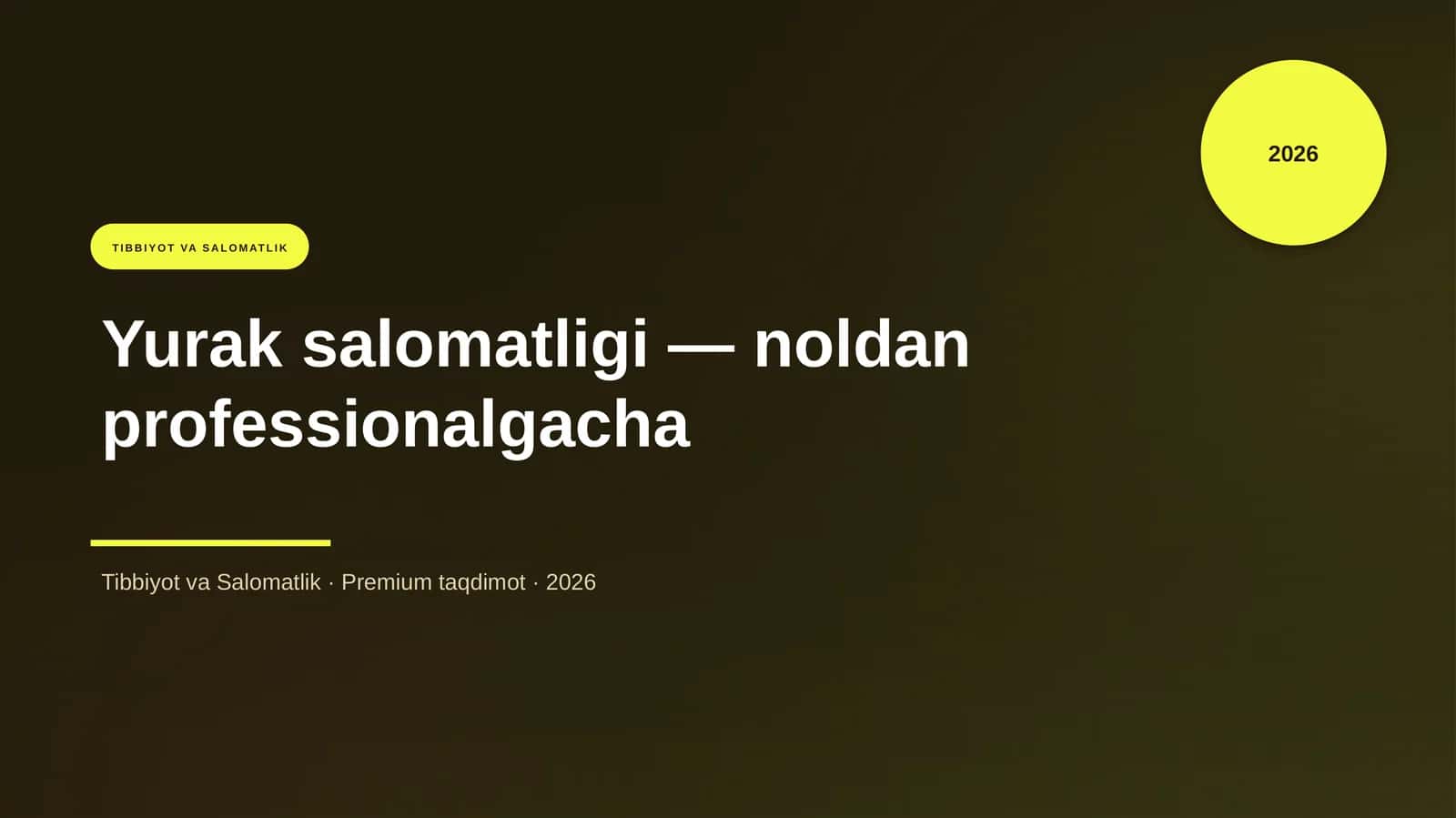 Yurak salomatligi — noldan professionalgacha 1