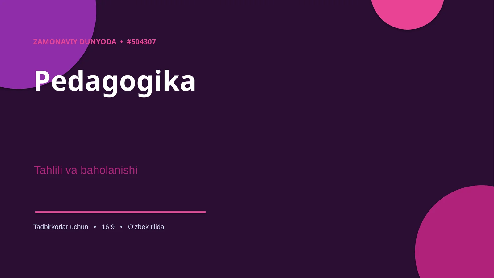 Pedagogika 1