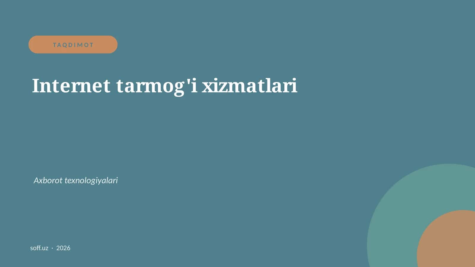 Internet xizmatlari 1