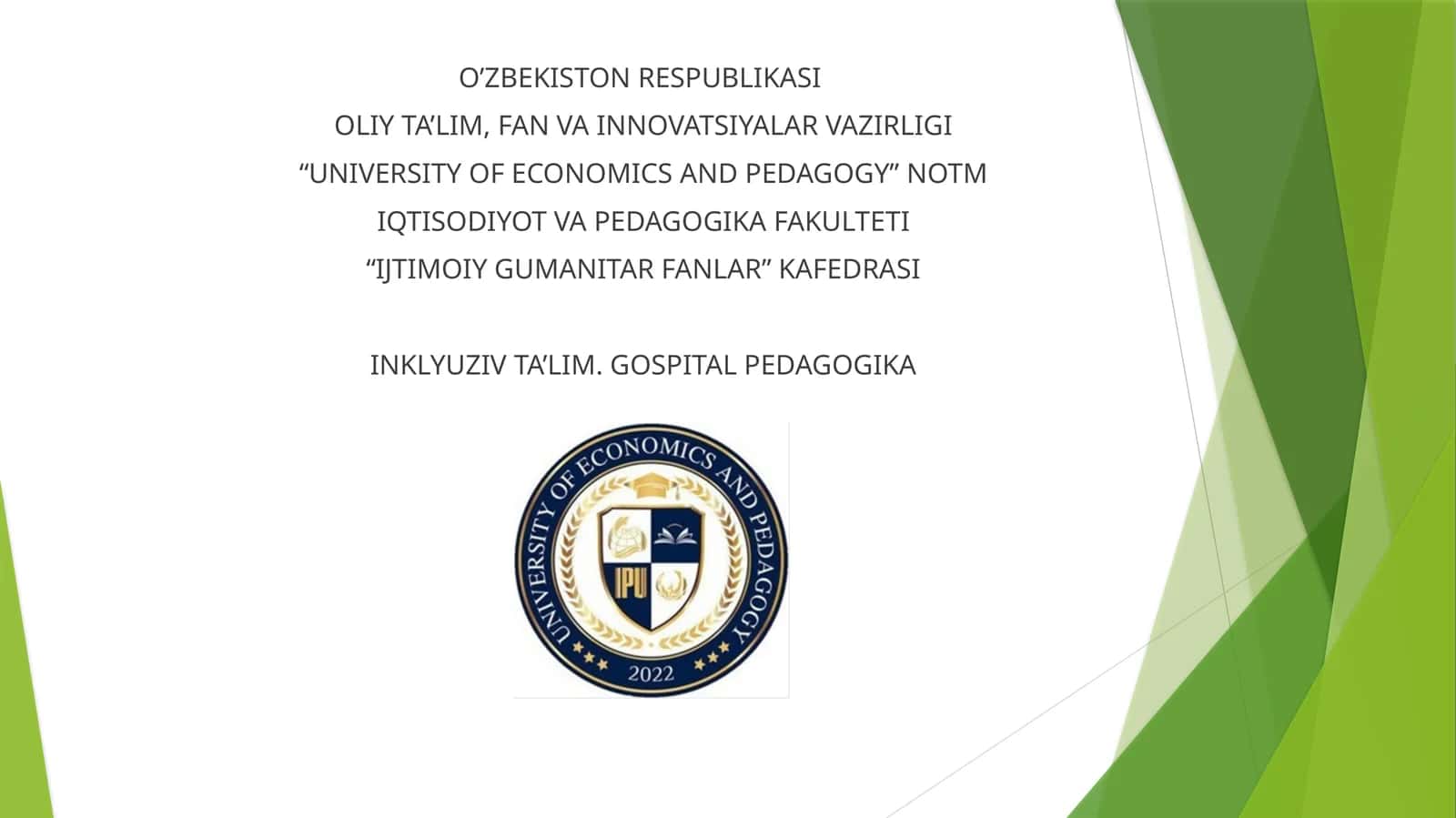 Nogironligi bo‘lgan bolalarni inklyuziv ta’lim sharoitida o‘qitish va tarbiyalash 1
