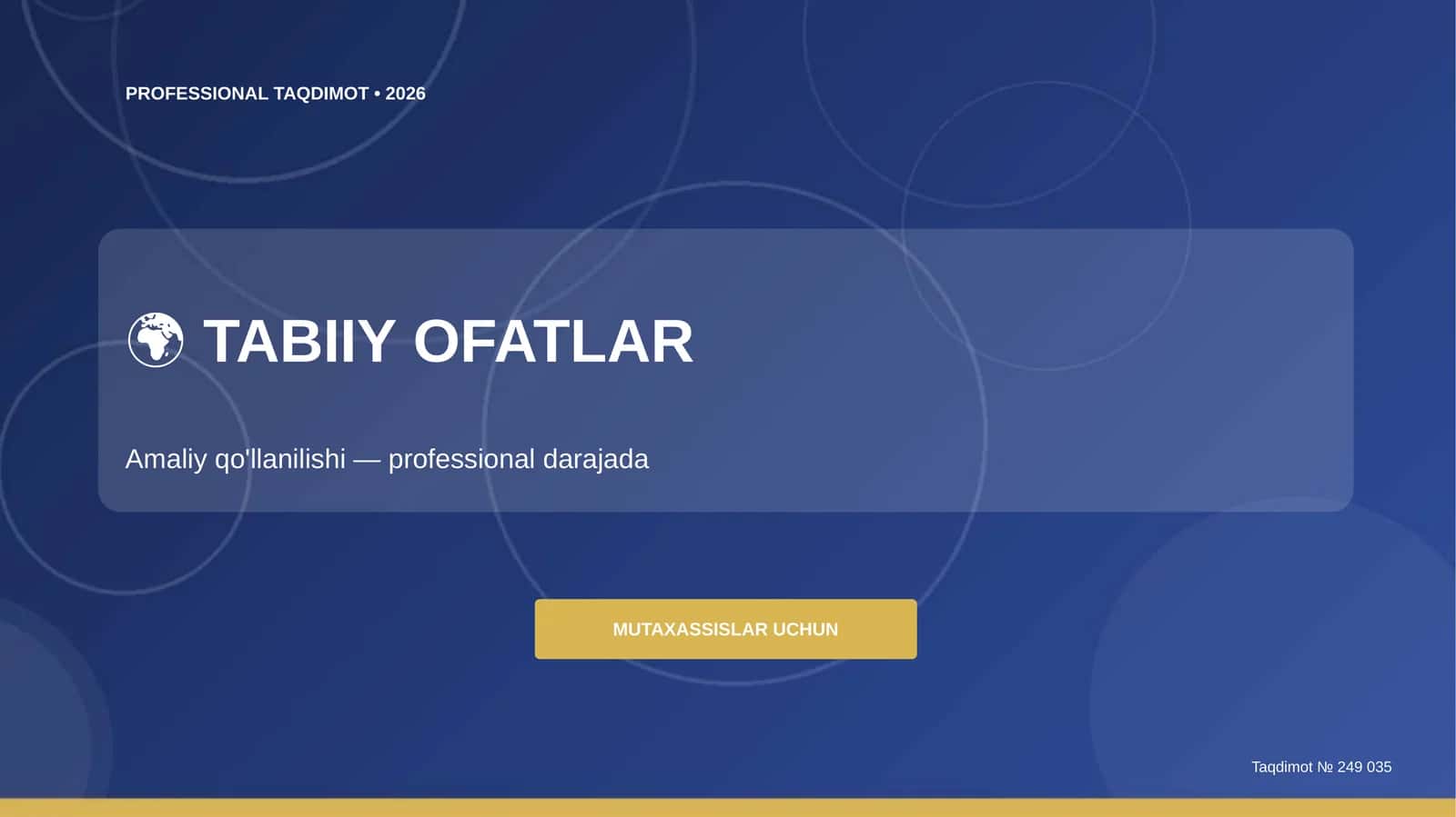 Tabiiy ofatlar: Professional Taqdimot 1