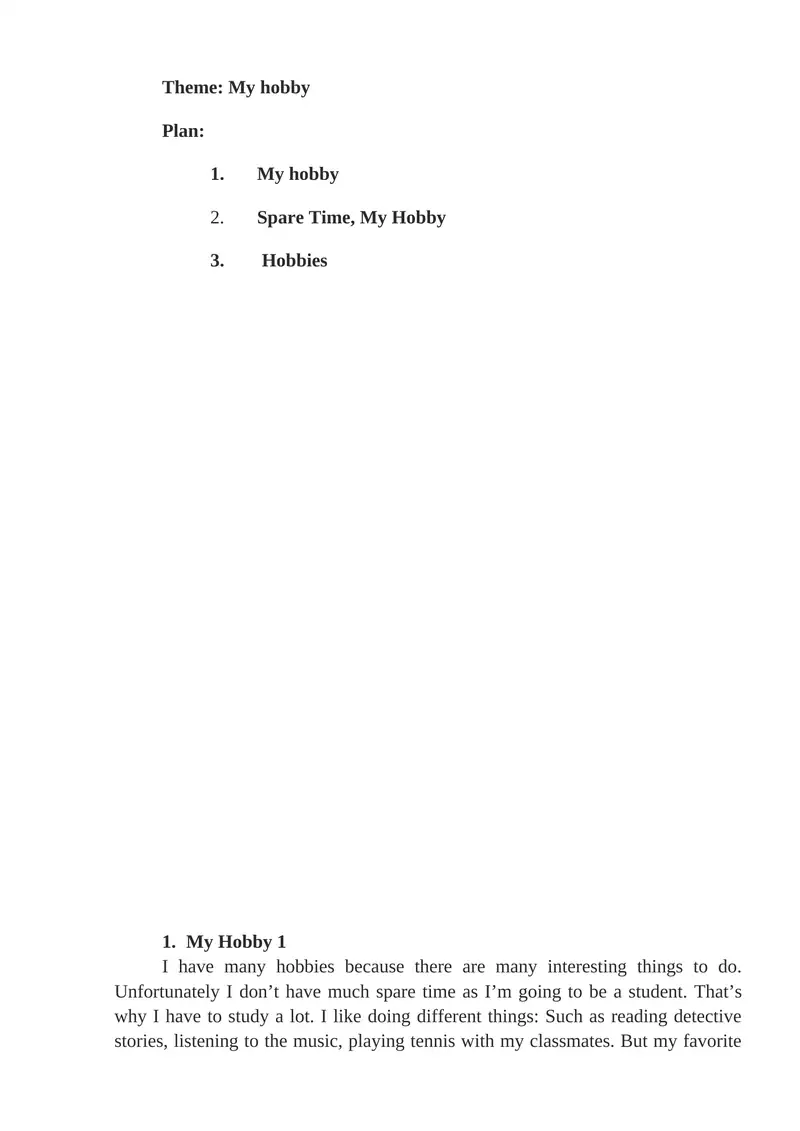 My Hobby 1