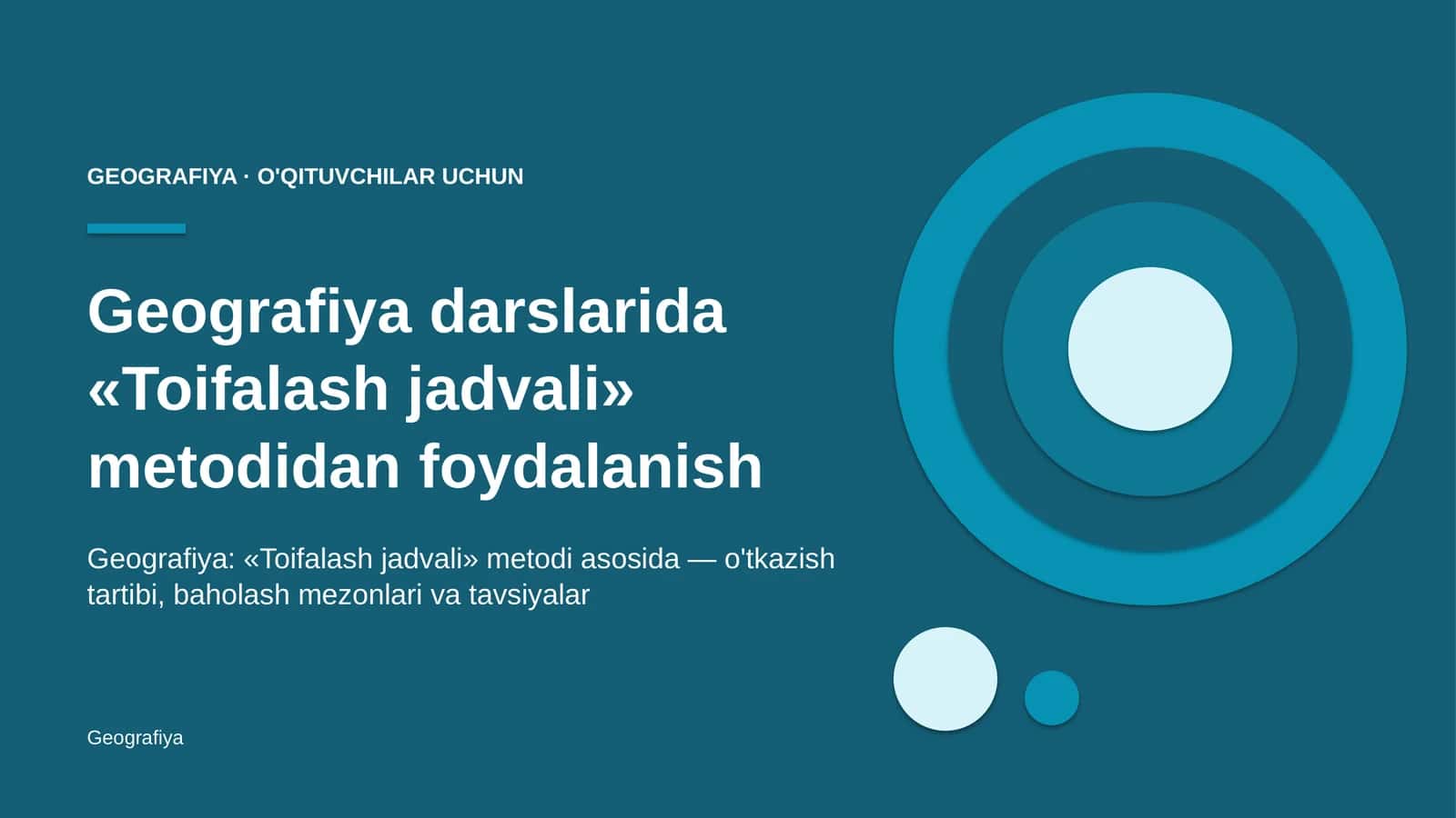 geografiya darslarida toifalash jadvali metodidan foydalanish 5571 1