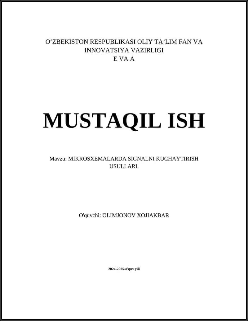 MIKROSXEMALARDA SIGNALNI KUCHAYTIRISH USULLARI 1