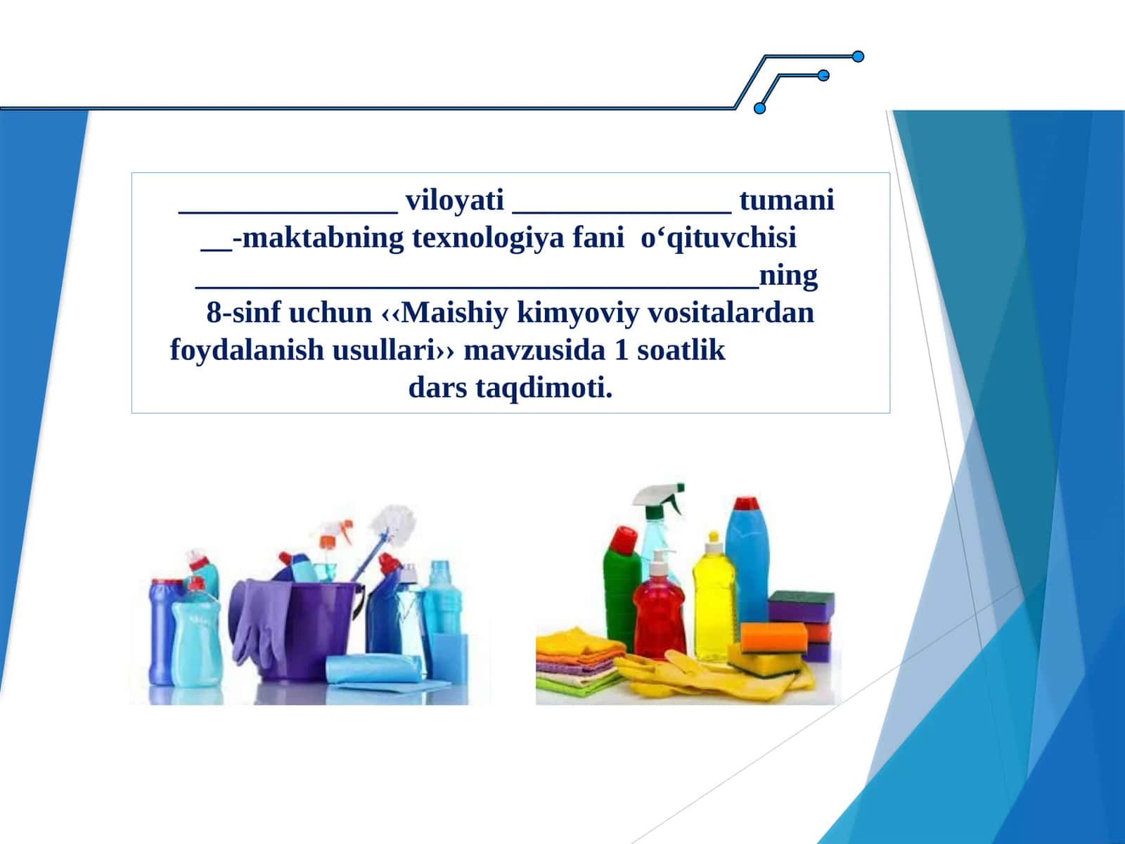 Maishiy kimyoviy vositalardan foydalanish usullari 1