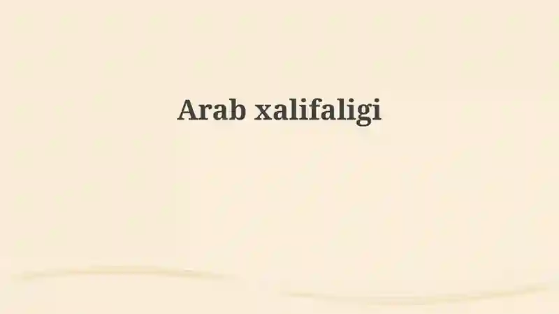 Arabxalifaligi