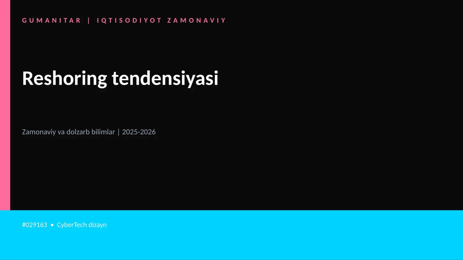Reshoring tendensiyasi 1