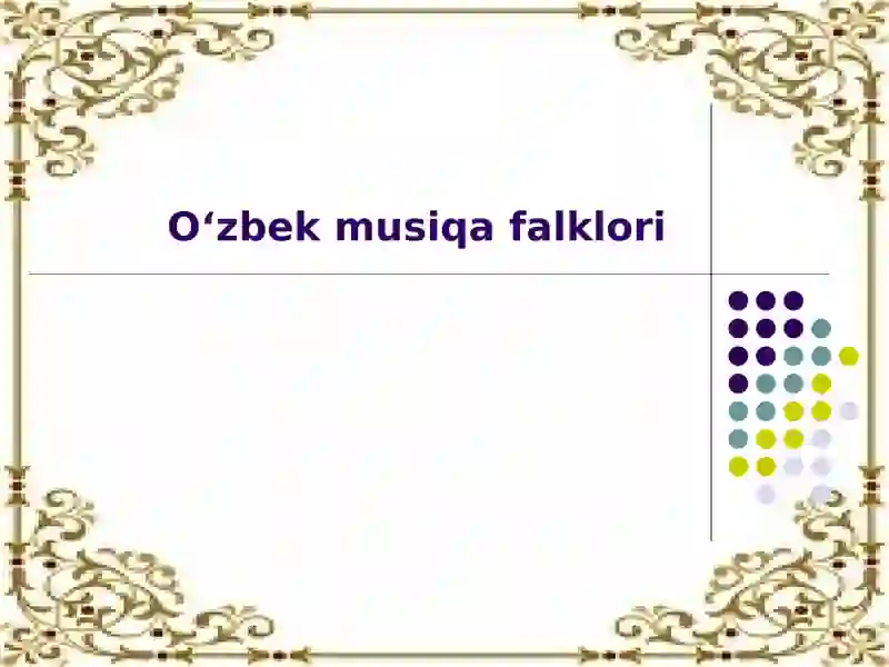 Oʻzbek musiqa falklori