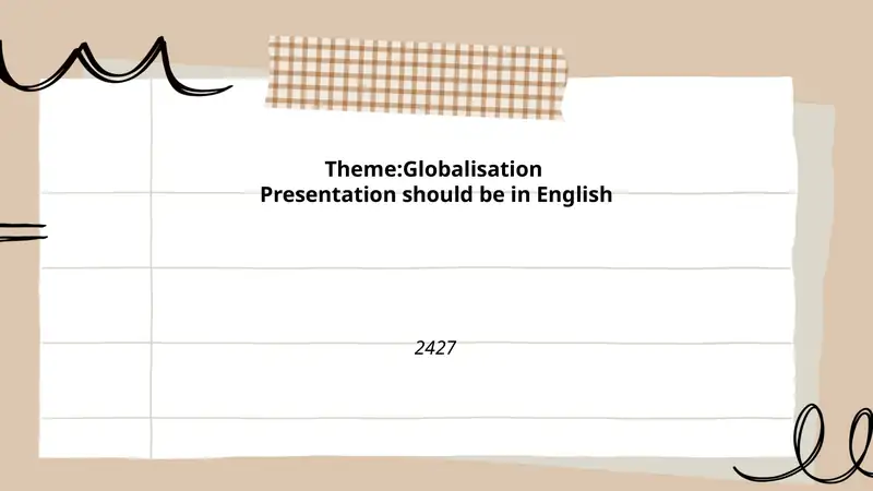 Globalisation Presentation 1