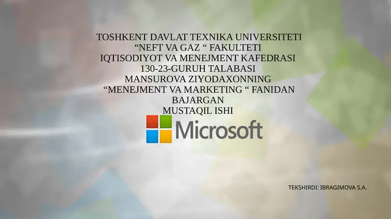 Microsoft company 1