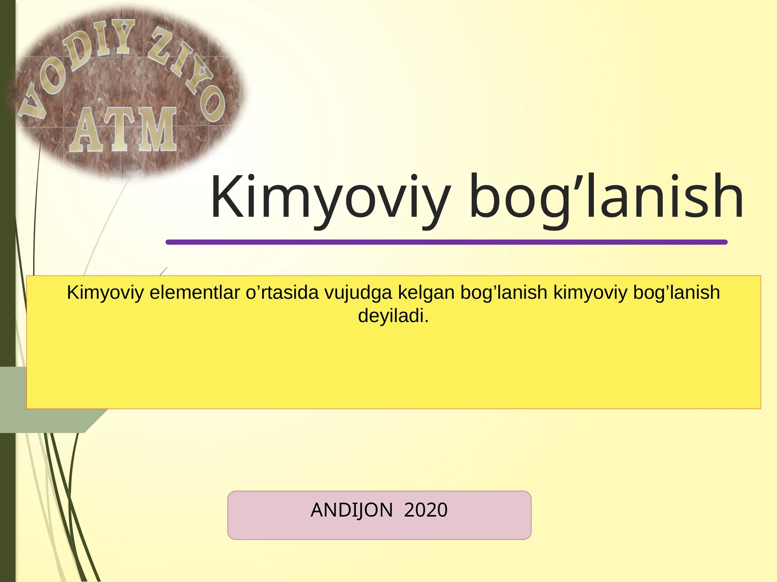 Kimyoviy bog’lanish 1