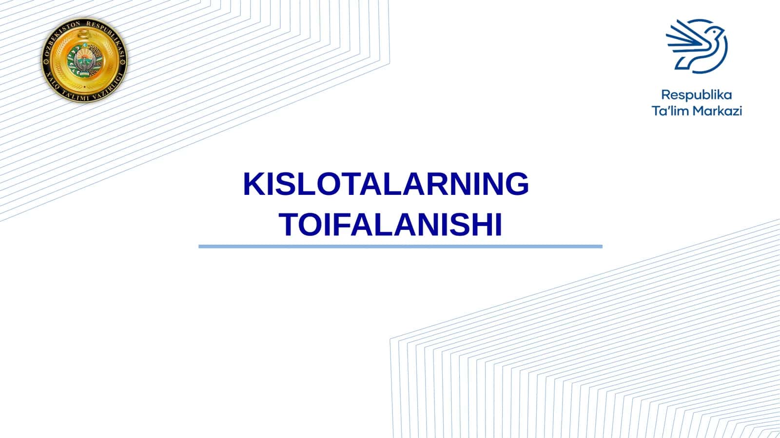 Kislotalarning toifalanishi 1