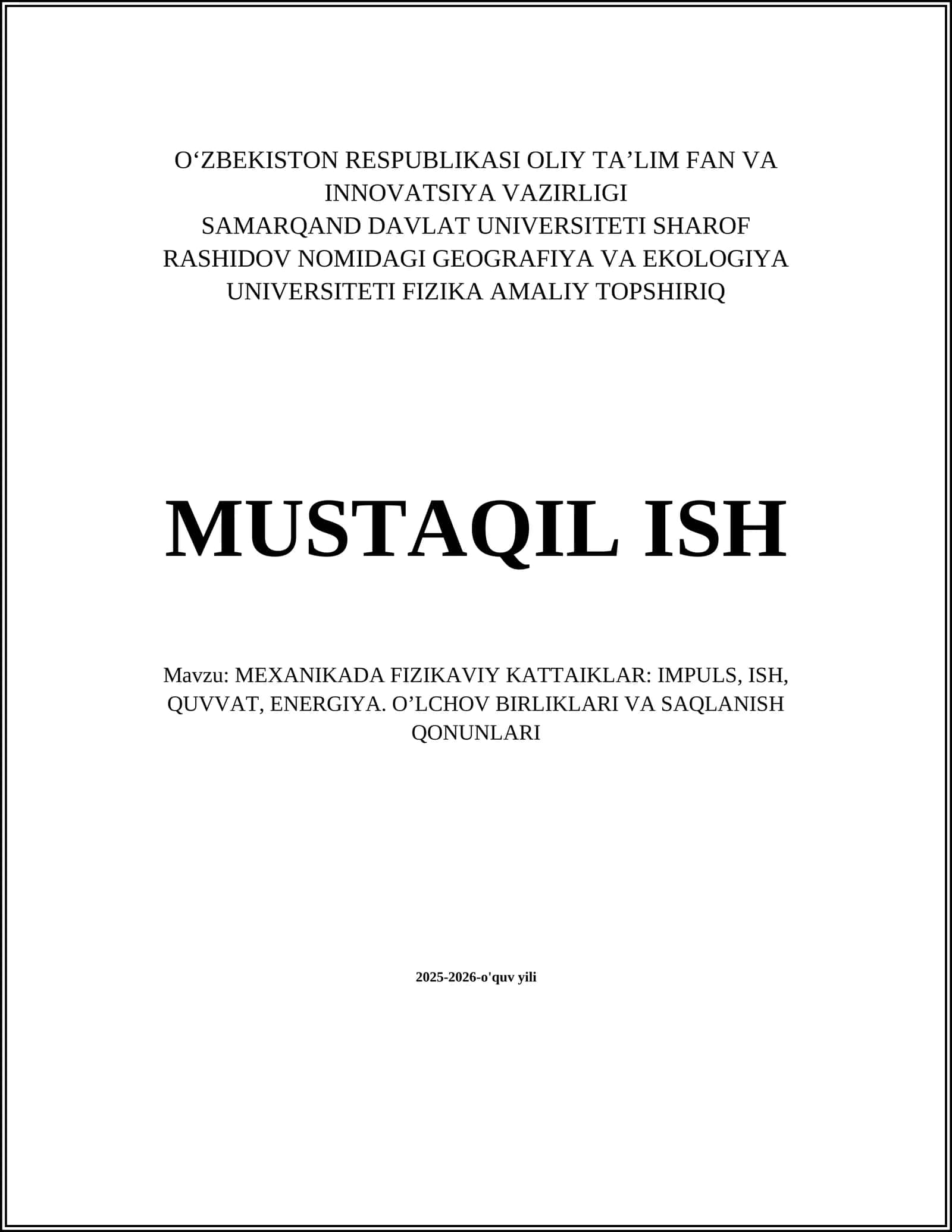 GEOGRAFIYA VA EKOLOGIYA UNIVERSITETI 1