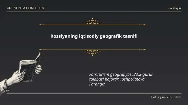 Rossiyaning iqtisodiy geografik tasnifi 1