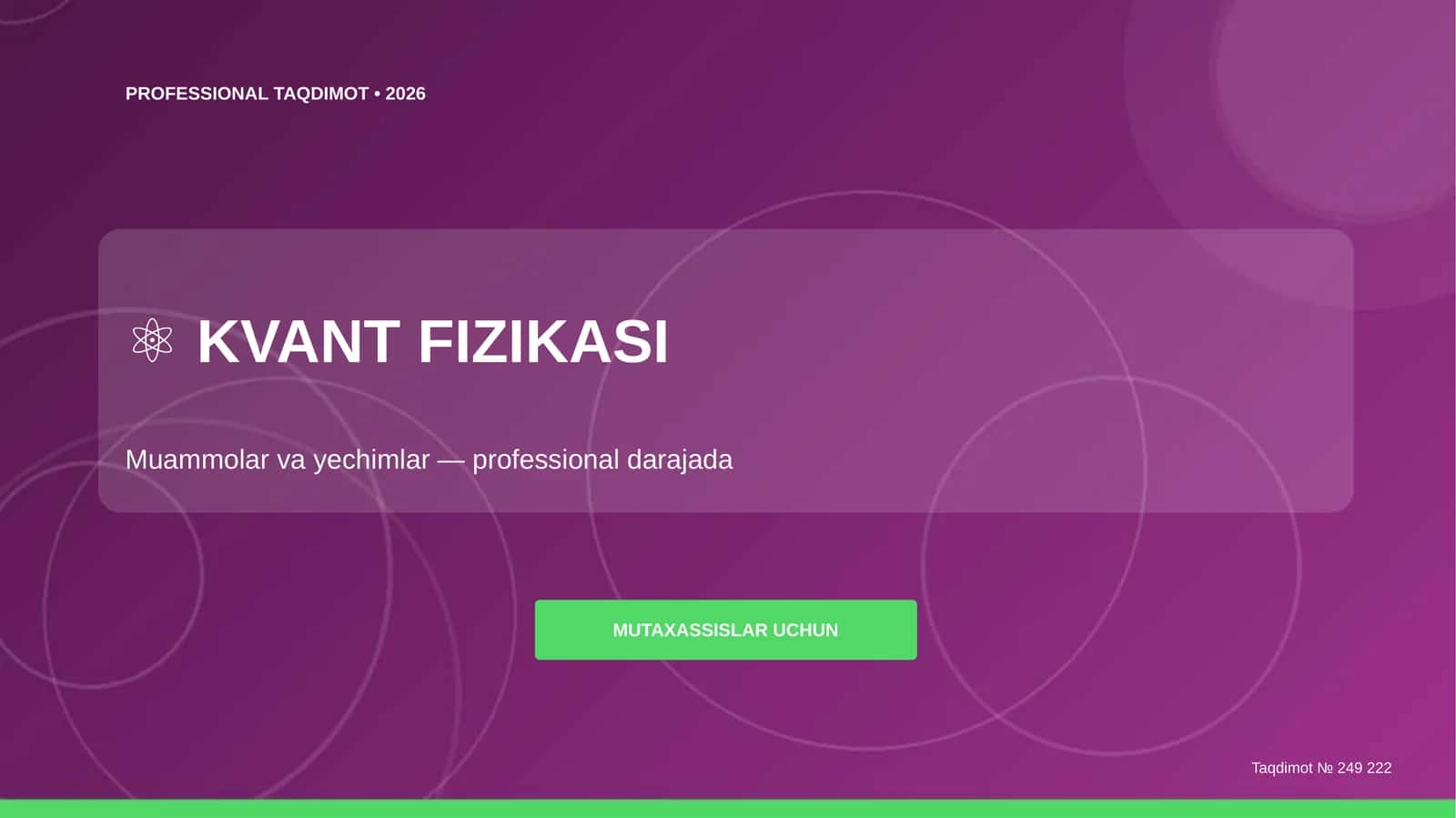 KVANT FIZIKASI 1