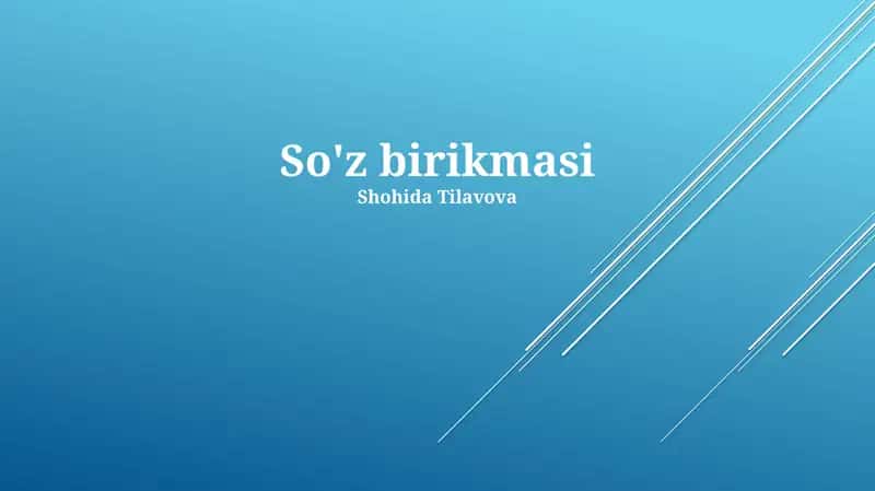 So'z birikmasi 1