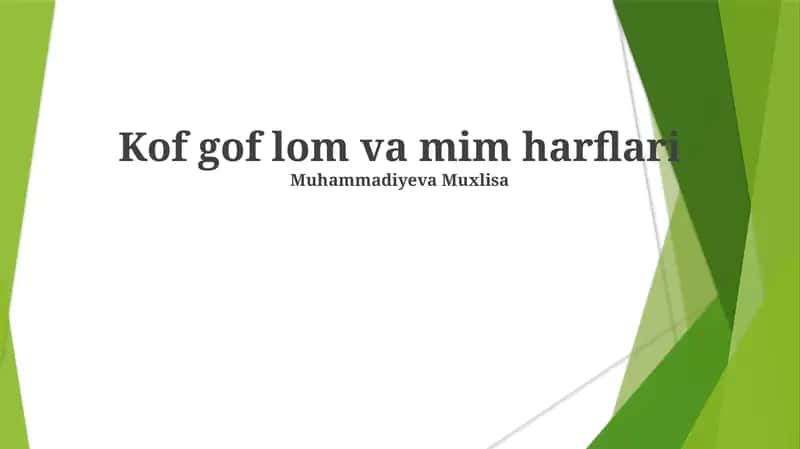 Kof gof lom va mim harflari 1