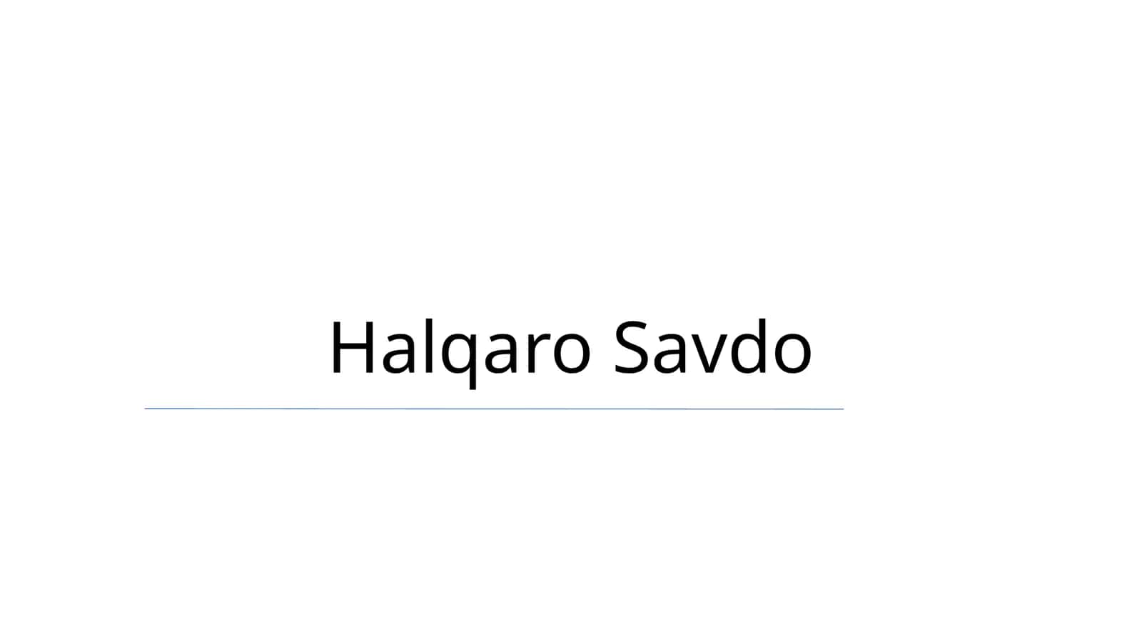 Halqaro Savdo 1